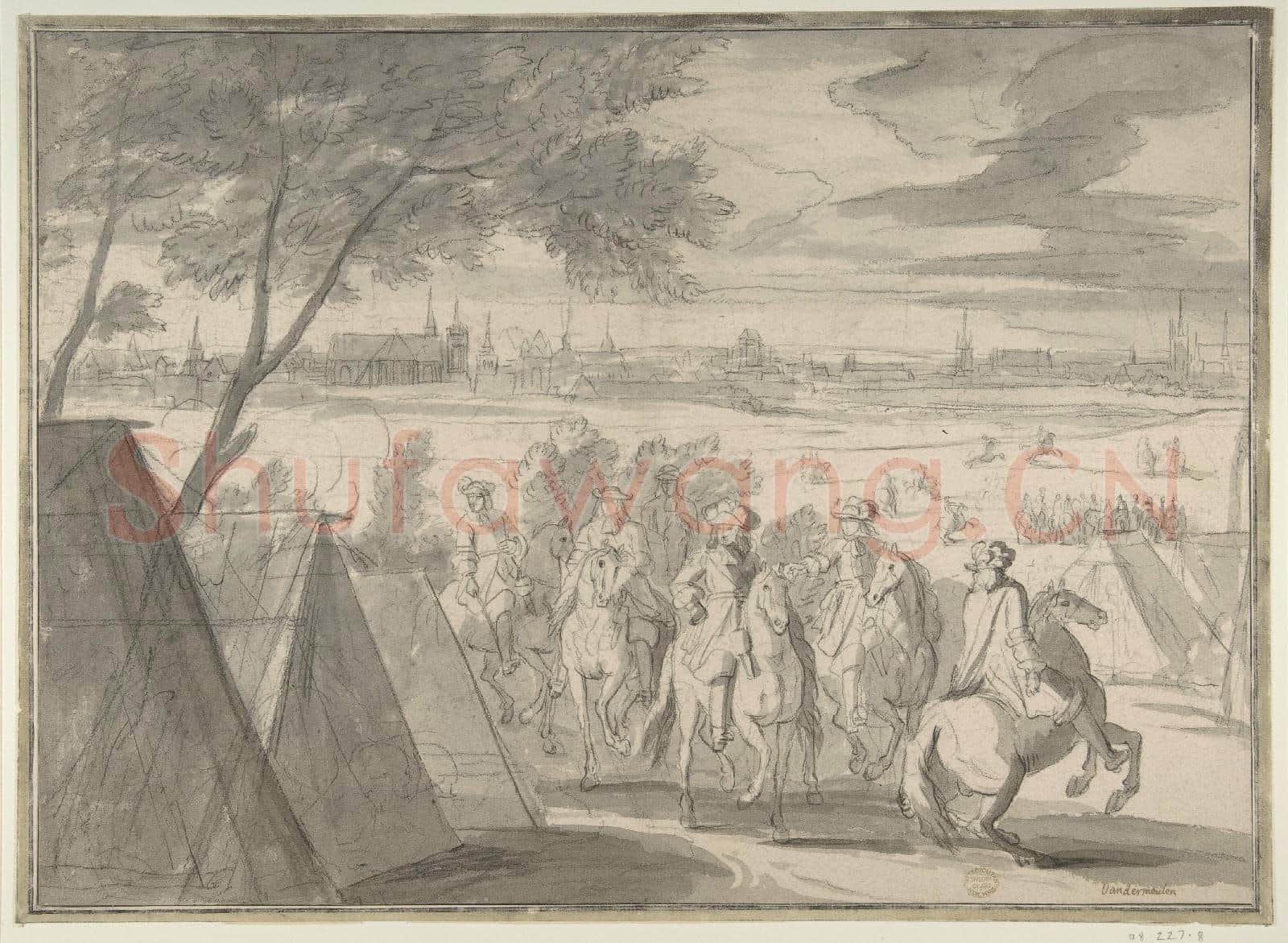 Adam Frans van der Meulen-Louis XIV before Douai.tif