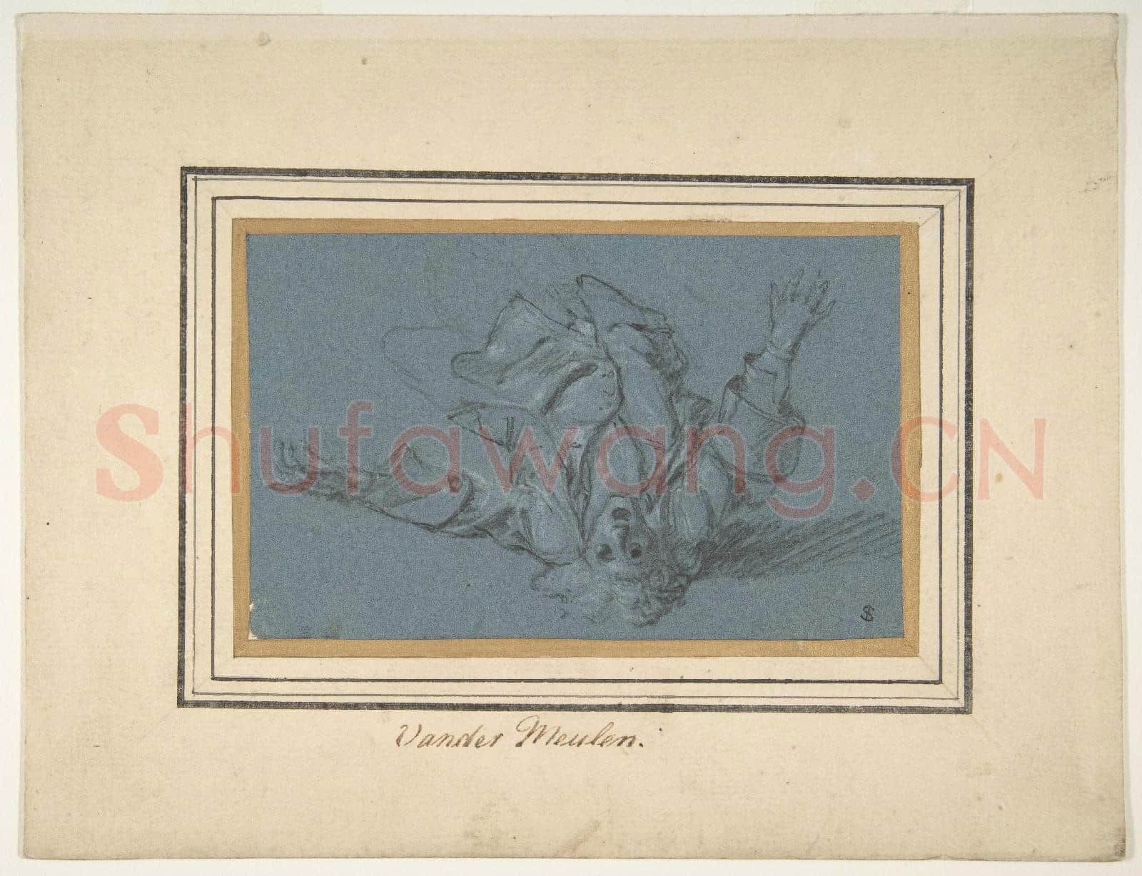 Adam Frans van der Meulen-Study of a Fallen Soldier.tif