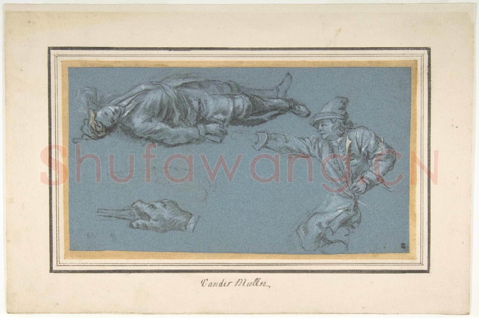 Adam Frans van der Meulen-Study of Two Soldiers and a Hand.tif