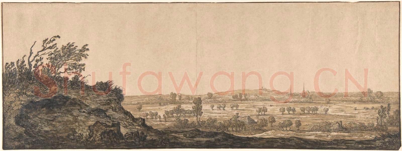 Aelbert Cuyp-View of Calcar on the Lower Rhine near Cleves.tif