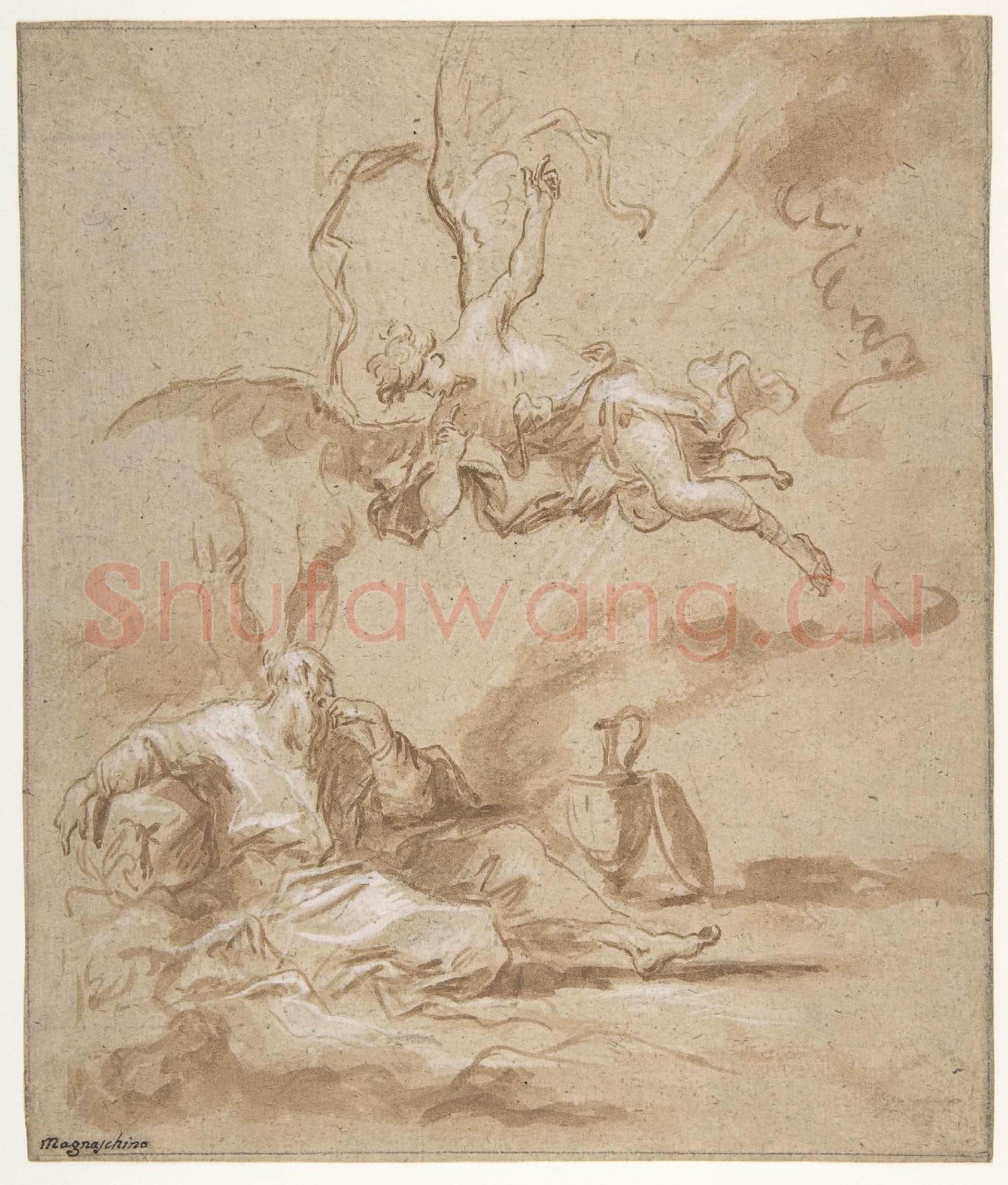 Alessandro Magnasco-Elijah Visited by an Angel in the Wilderness.tif