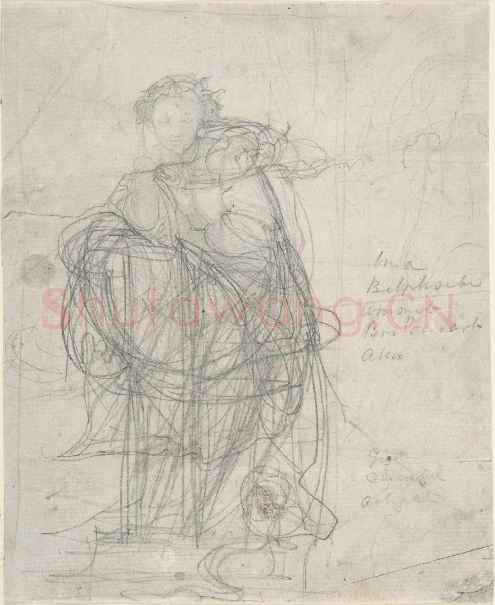Alfred George Stevens-Drawing for Spencer's Fairie Queene.tif
