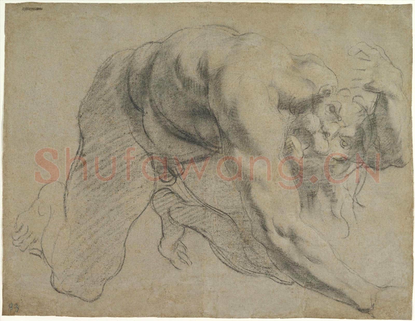 Annibale Carracci-Crawling Male Figure.tif