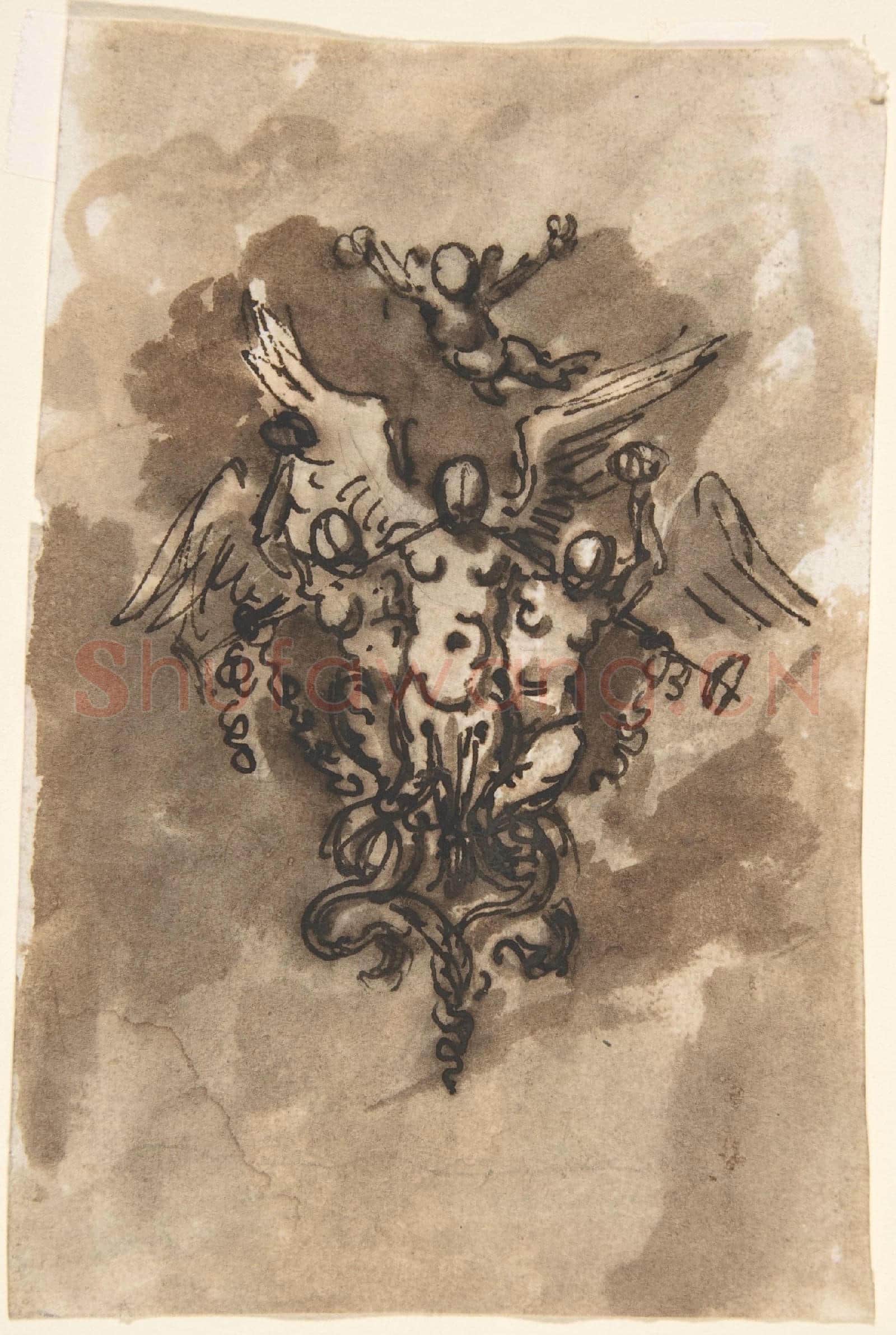 Anonymous-Drawing for a Vignette of Fame ; Cropped Drawing of Horse's Leg.tif