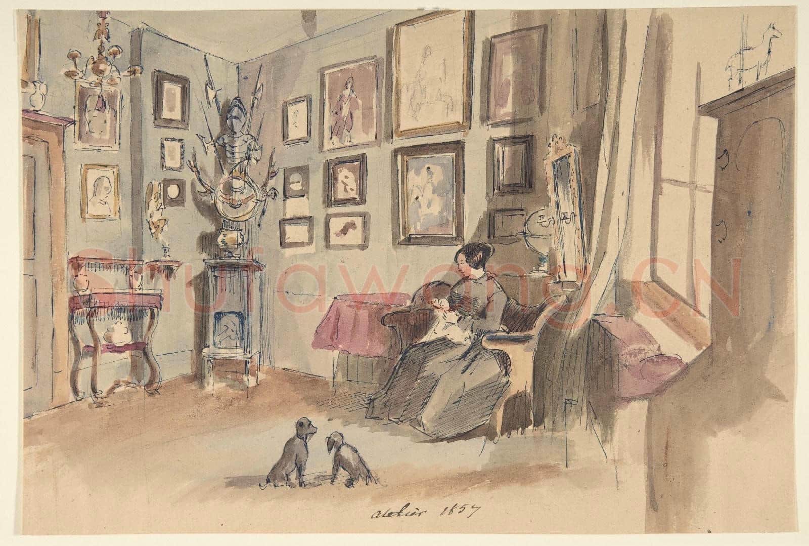 Anonymous-Drawing of an Interior Atelier1.tif