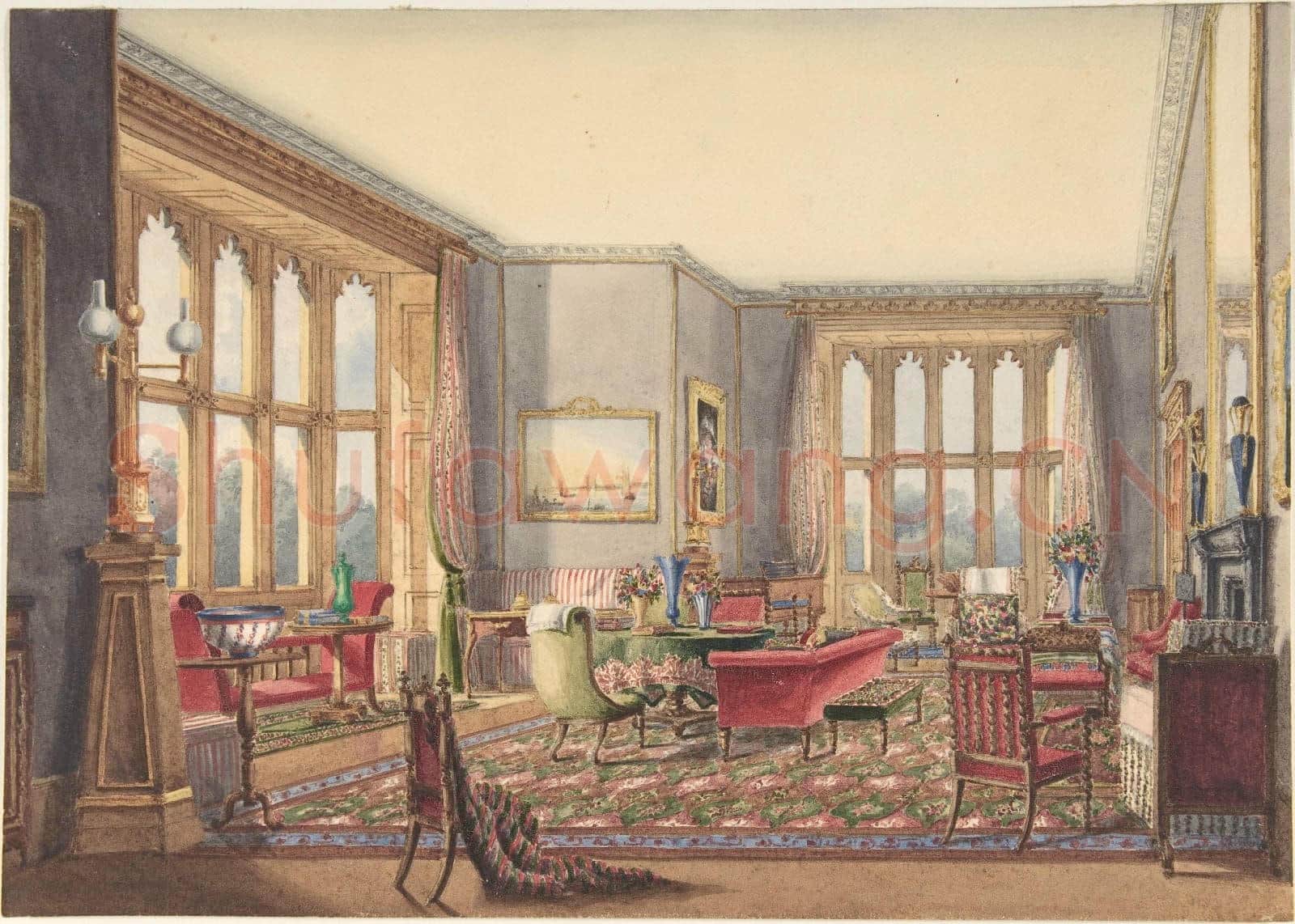Anonymous-Drawing Room, Guys Cliffe, Warwickshire.tif