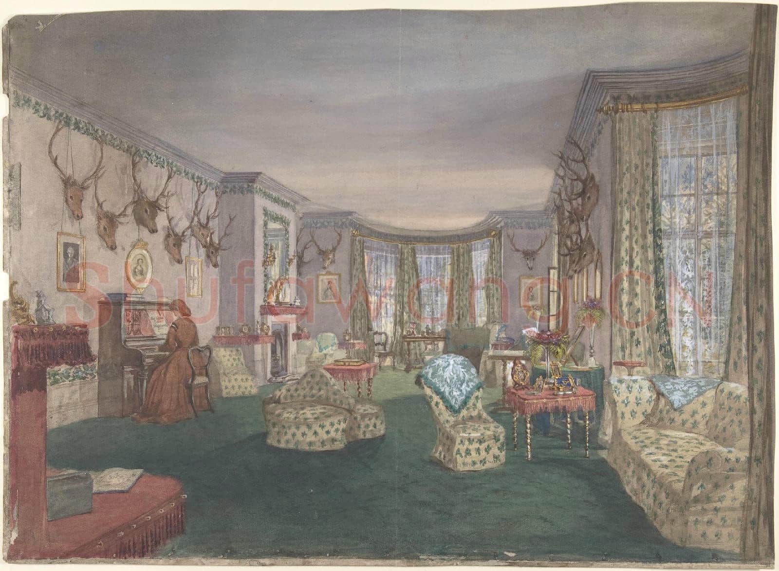 Anonymous-Drawing Room at Mar Lodge, Parish of Craithe and Braemar, Aberdeenshire.tif
