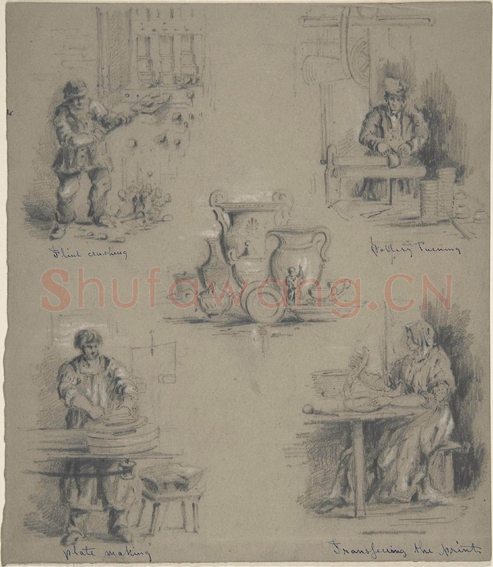 Anonymous-Five drawings showing the manufacture of china.tif