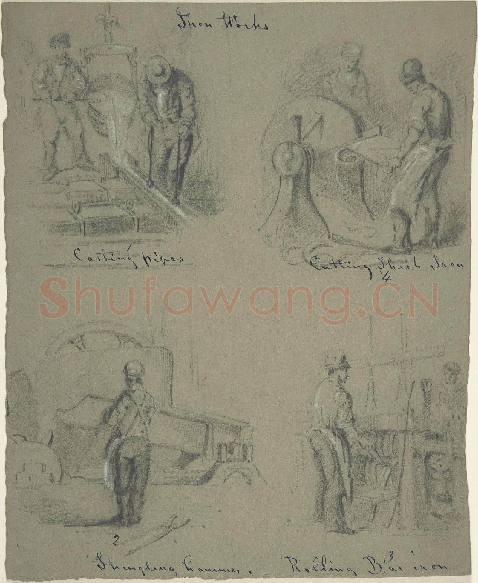 Anonymous-Four drawings showing the manufacture of iron.tif