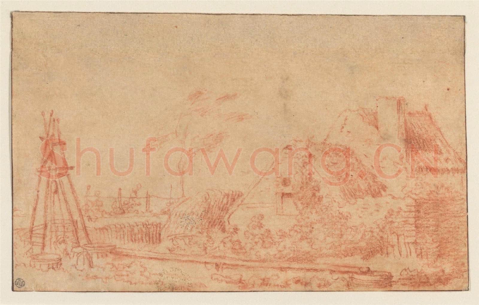 Antoine Watteau-Landscape with a Cottage and Well.tif