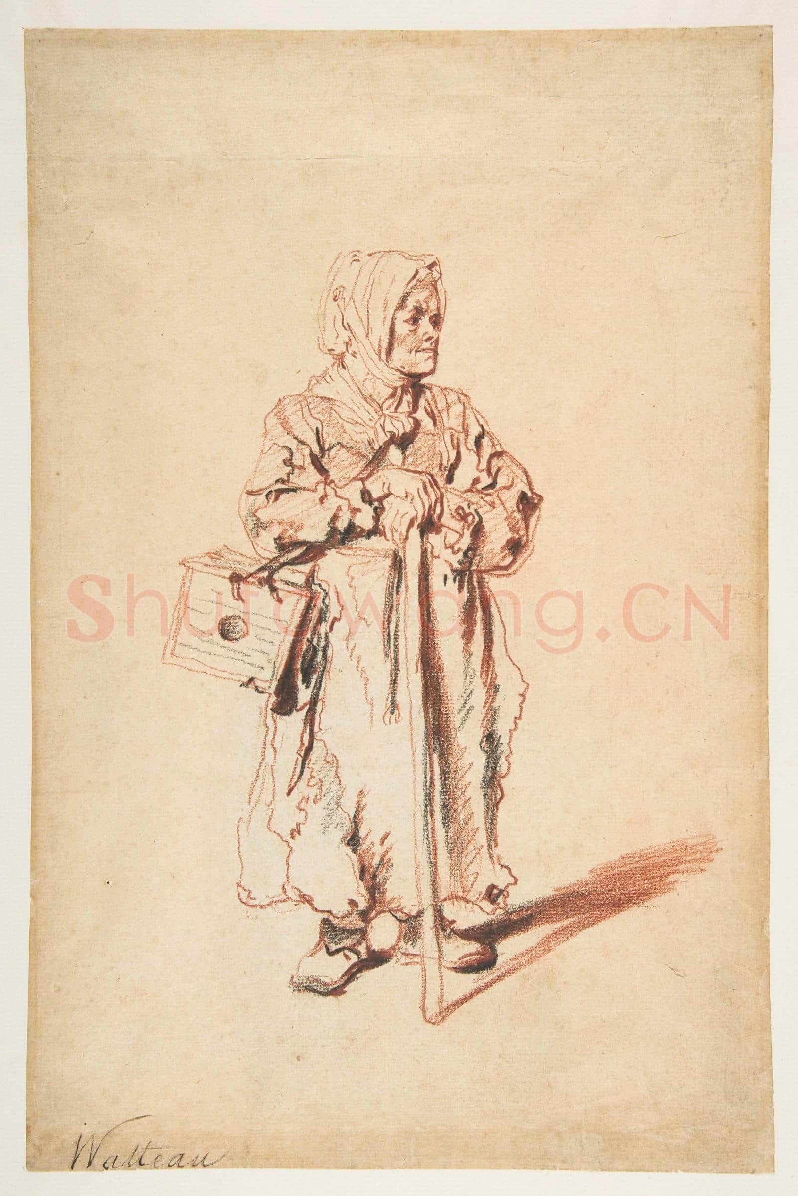 Antoine Watteau-Standing Savoyarde with a Marmot Box.tif