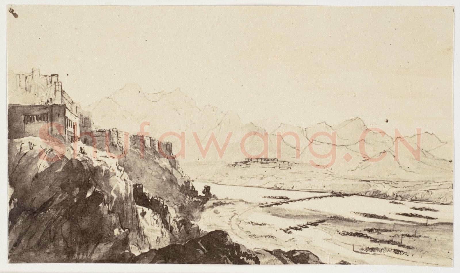 Attock on the Indus River-From a Drawing.tif