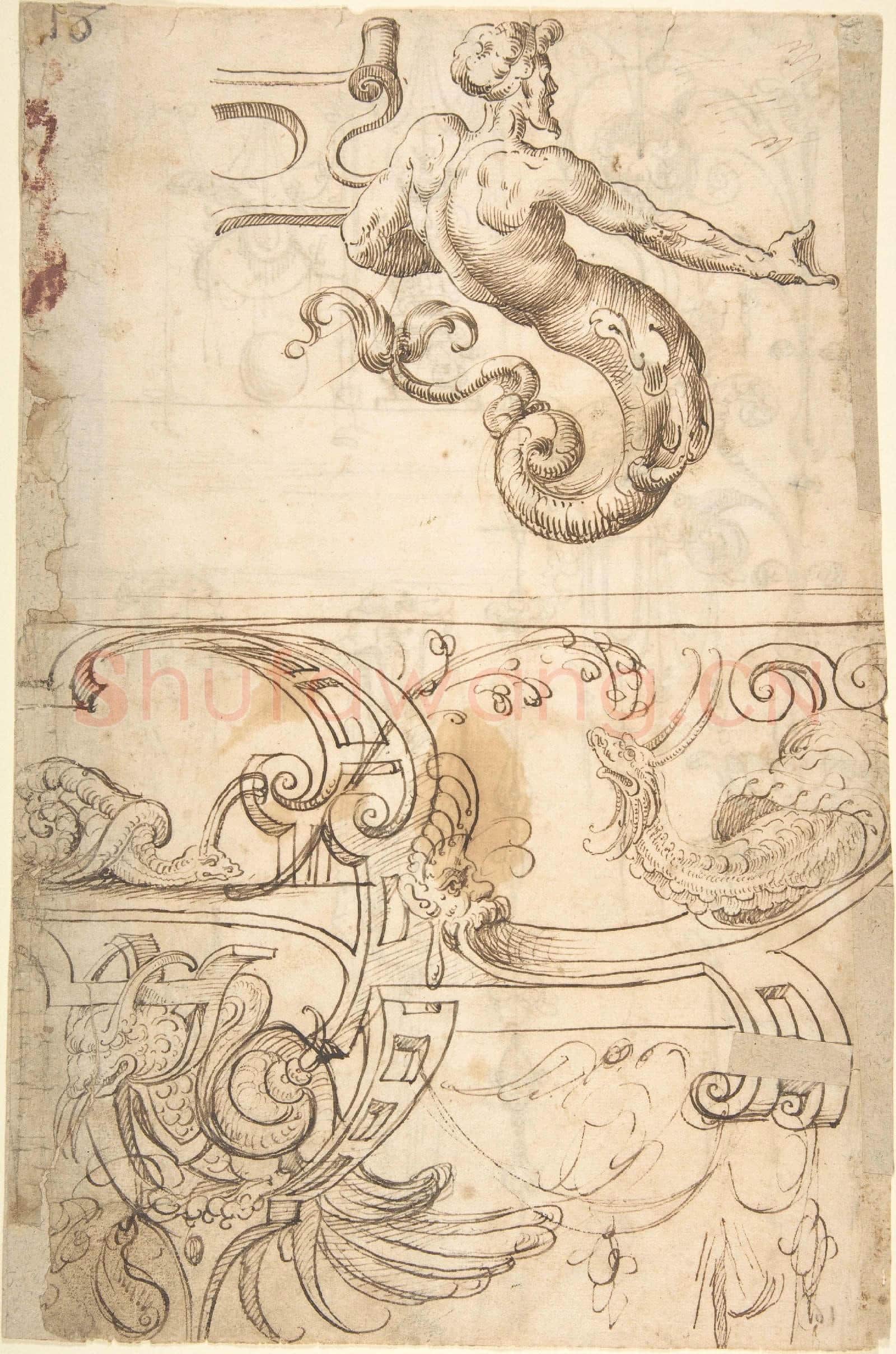 attributed to Andrés de Melgar-Merman with Strapwork, Above Strapwork and Snails.tif