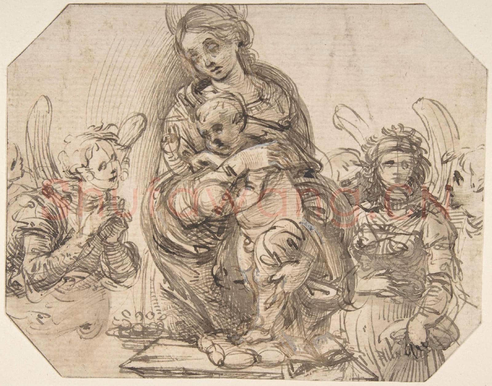 Attributed to Filippino Lippi-Virgin and Child Attended by Angels.tif