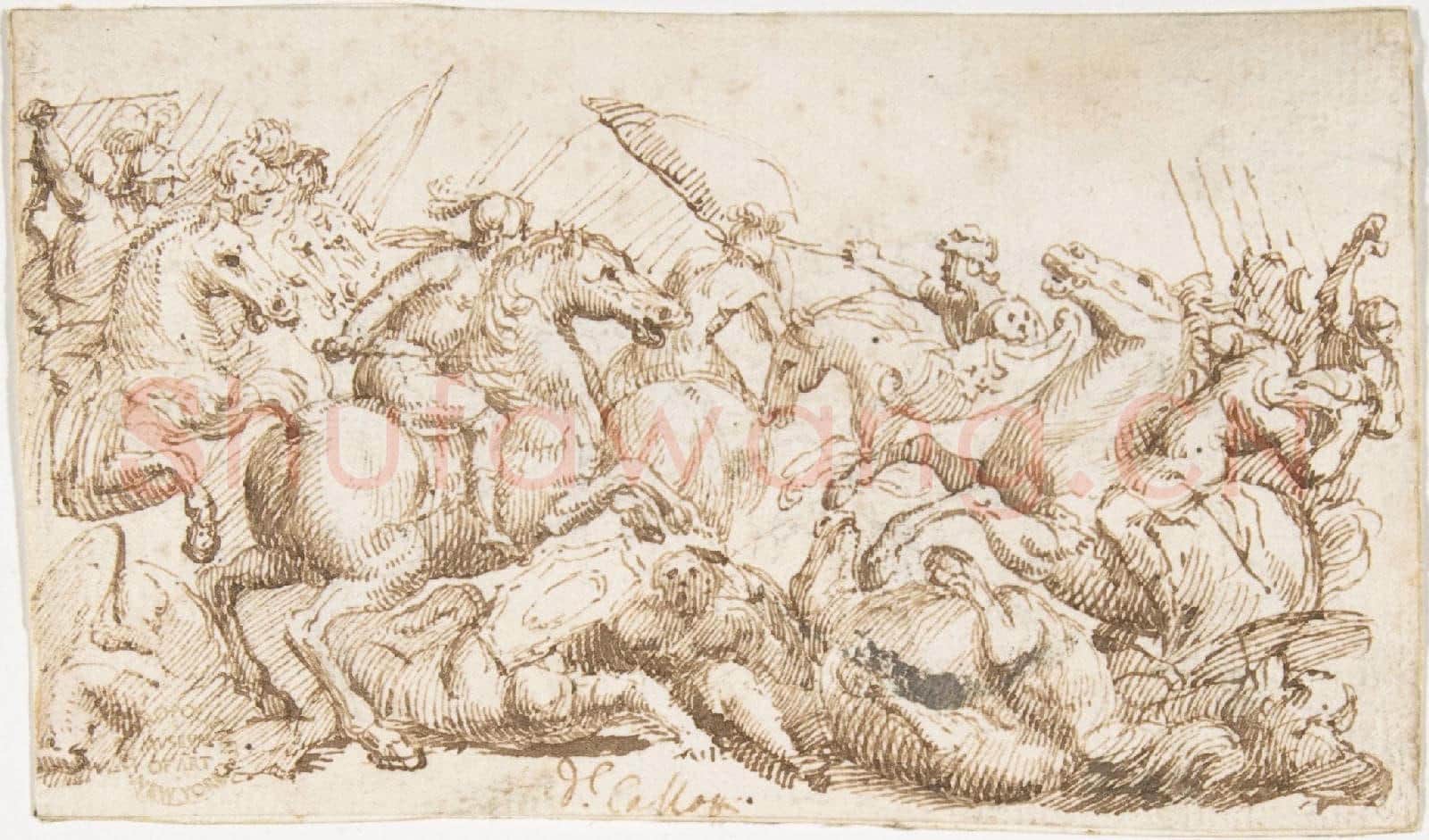 attributed to Francesco Allegrini-Cavalry Engagement1.tif