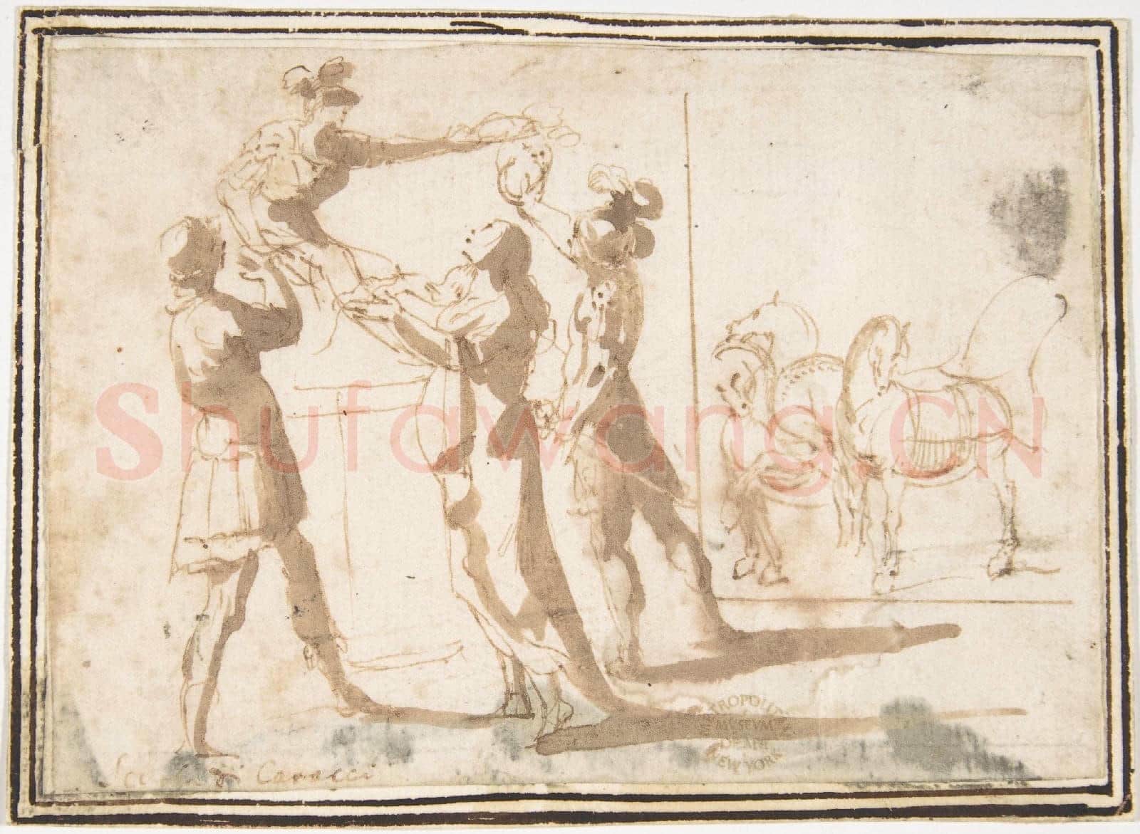 attributed to Francesco Allegrini-Enthroned Warrior Distributing Crowns.tif