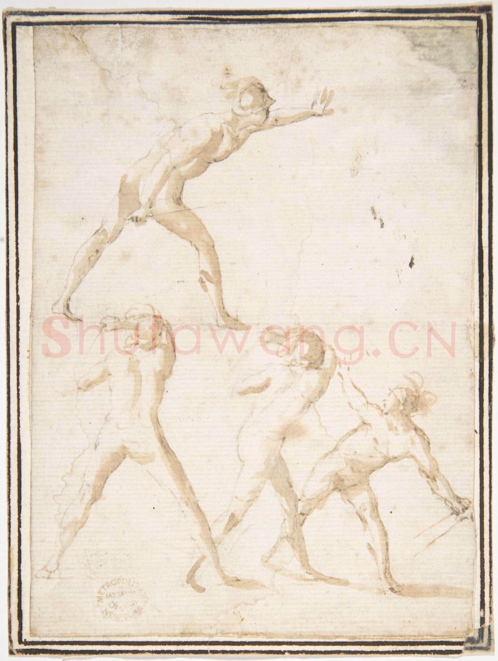 attributed to Francesco Allegrini-Four Nude Warriors.tif