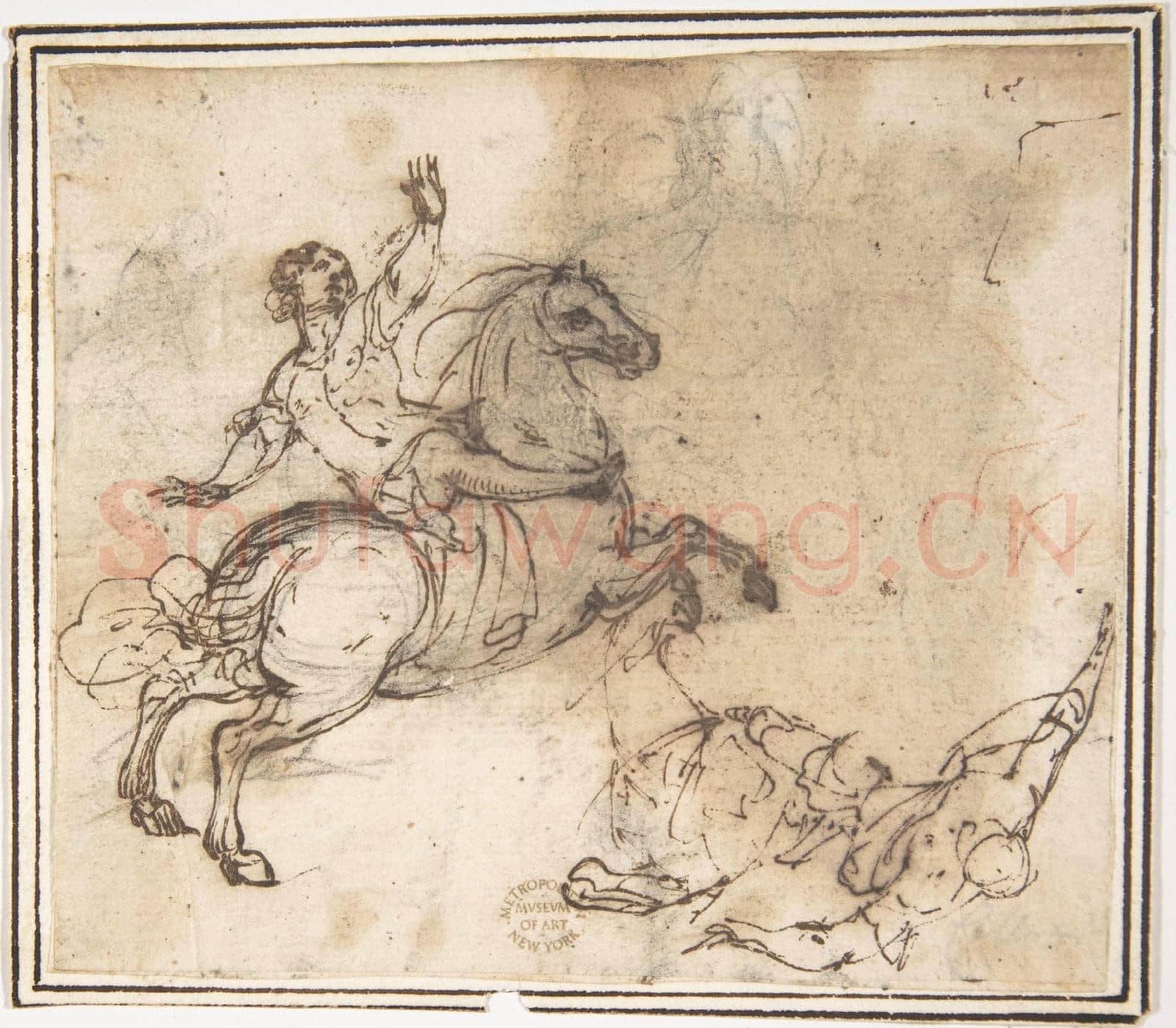 attributed to Francesco Allegrini-Horse and Rider.tif