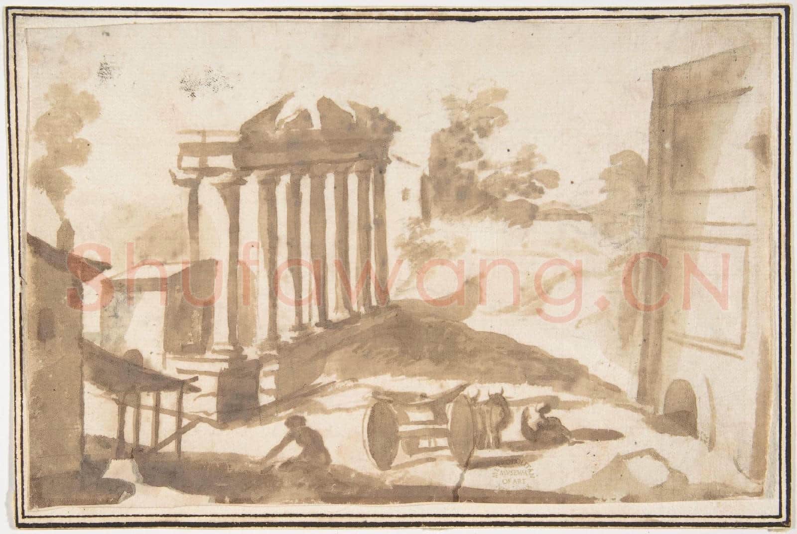 attributed to Francesco Allegrini-Landscape with a Ruined Temple.tif