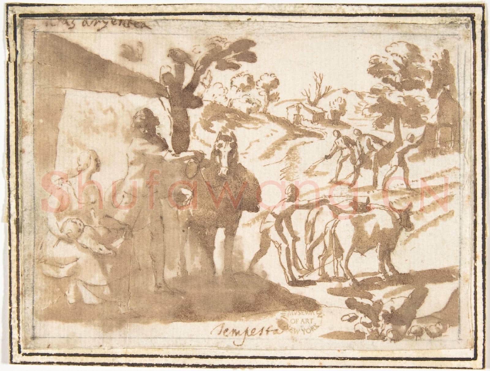 attributed to Francesco Allegrini-Landscape with Figures The Silver Age.tif