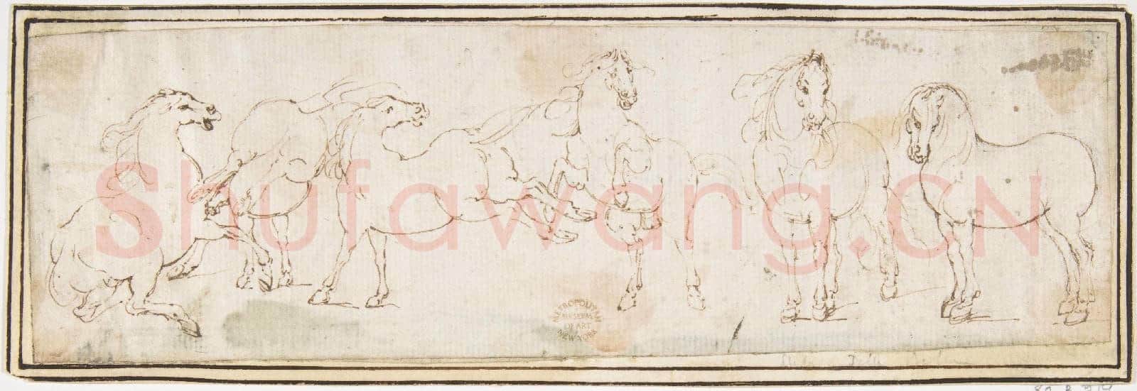 attributed to Francesco Allegrini-Six Horses.tif