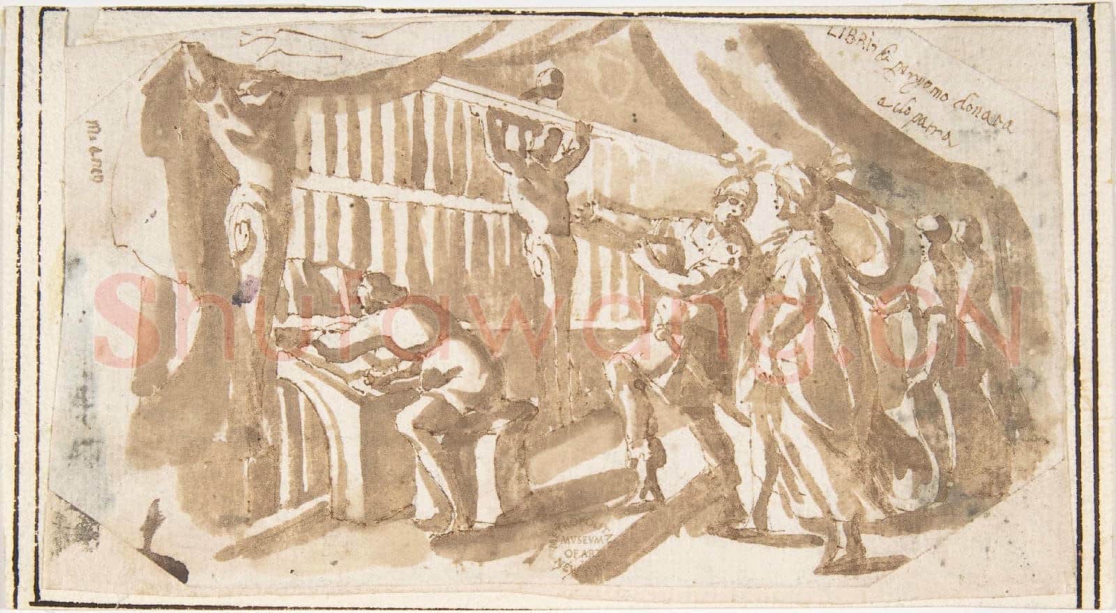 attributed to Francesco Allegrini-The Library of Pergamus Given to Cleopatra.tif