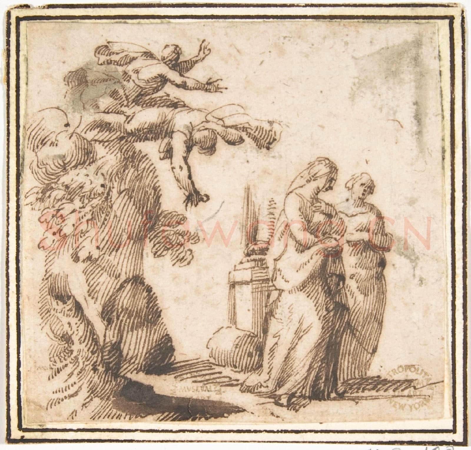 attributed to Francesco Allegrini-Unidentified Subject Two Falling Figures.tif