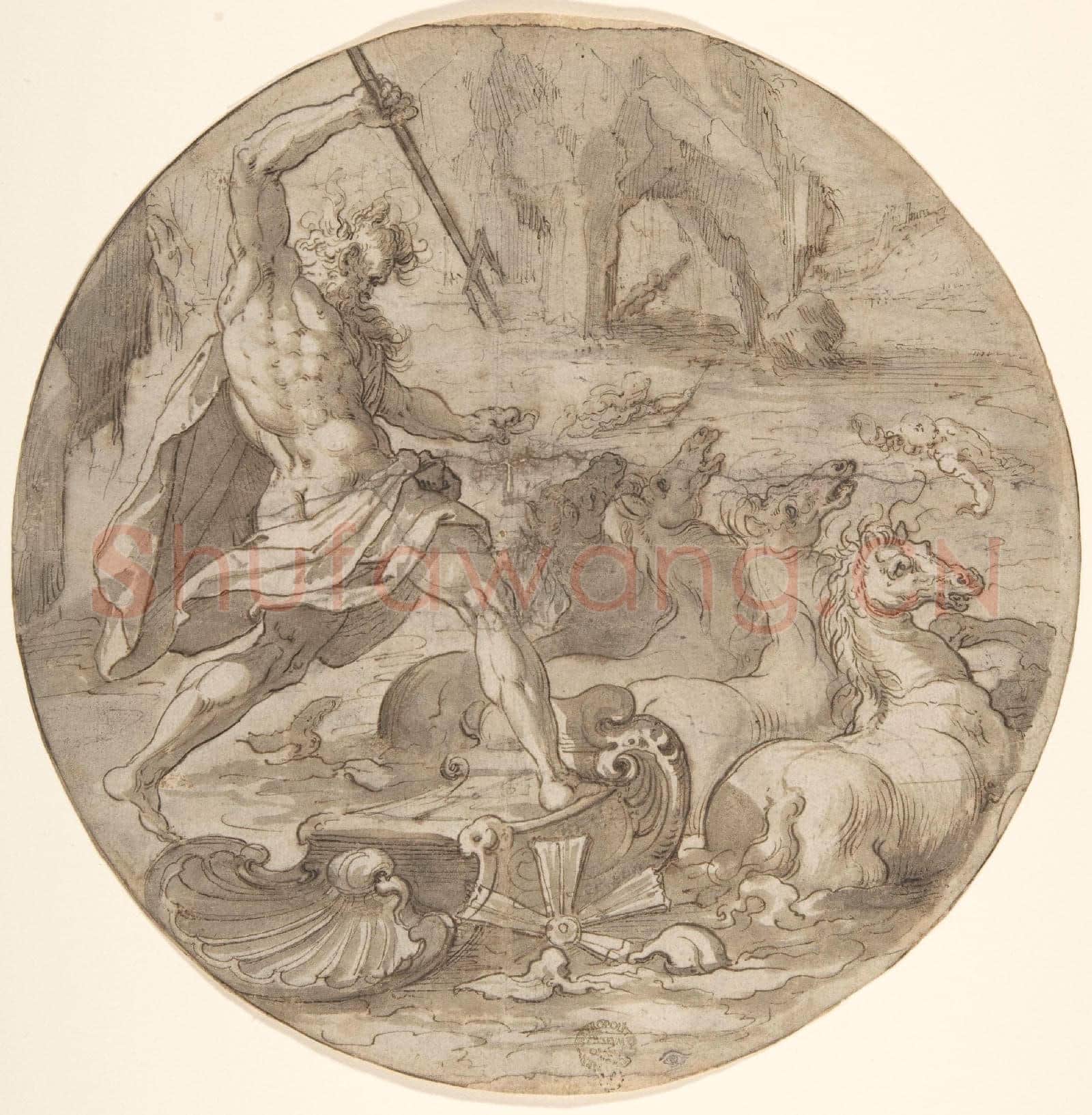 Attributed to Pieter de Jode I-Neptune in his Chariot.tif