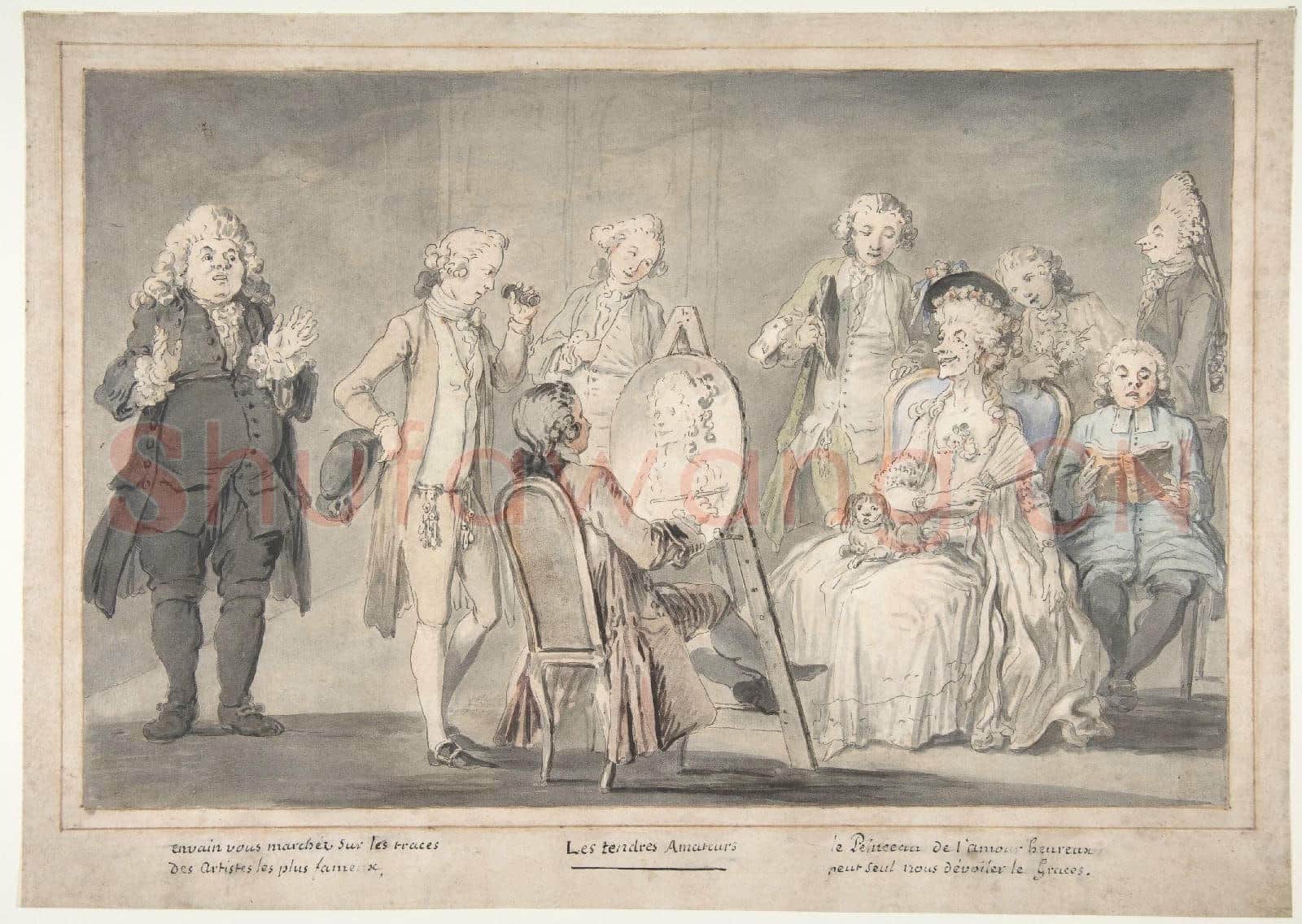 attributed to Pietro Antonio Novelli-Satirical drawing Artist Painting.tif