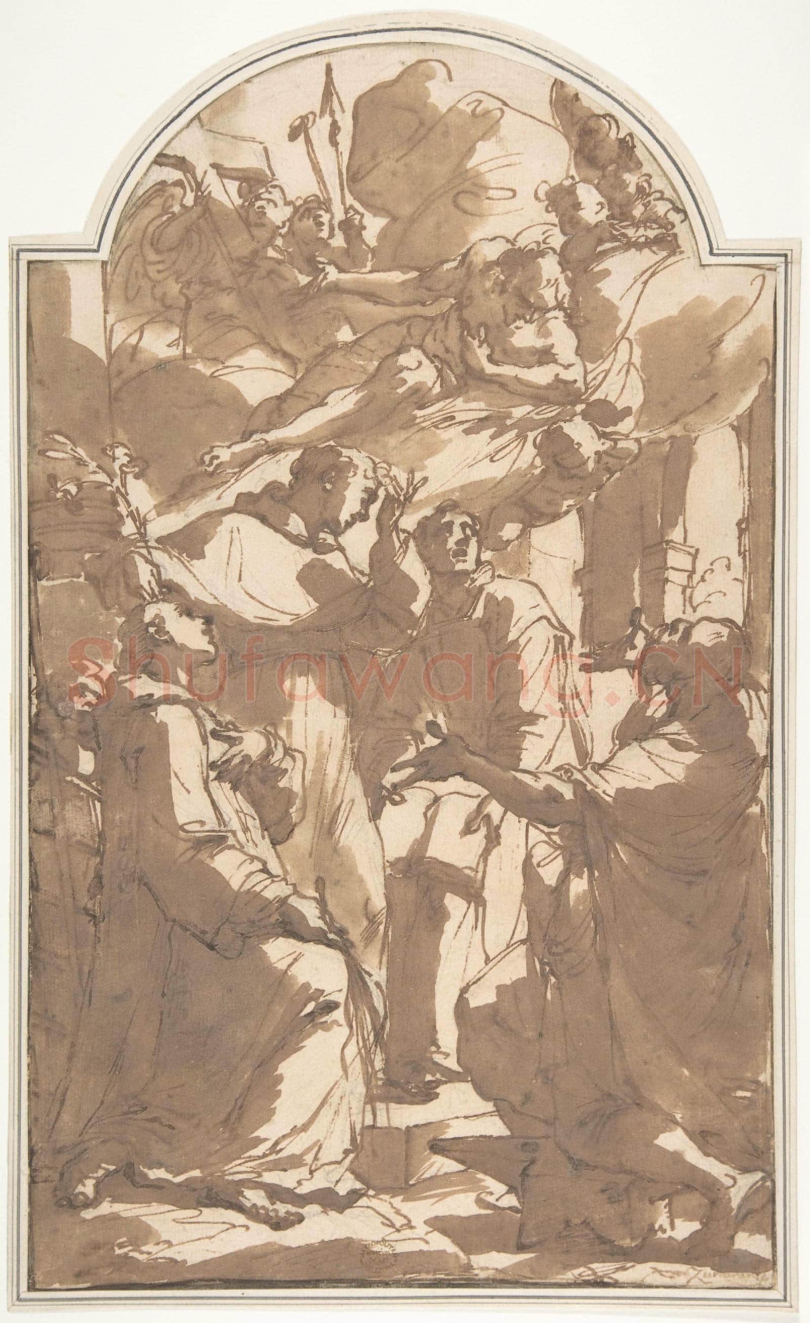 Attributed to Ubaldo Gandolfi-Christ in Glory with Saint Lawrence, Saint Anthony of Padua.tif