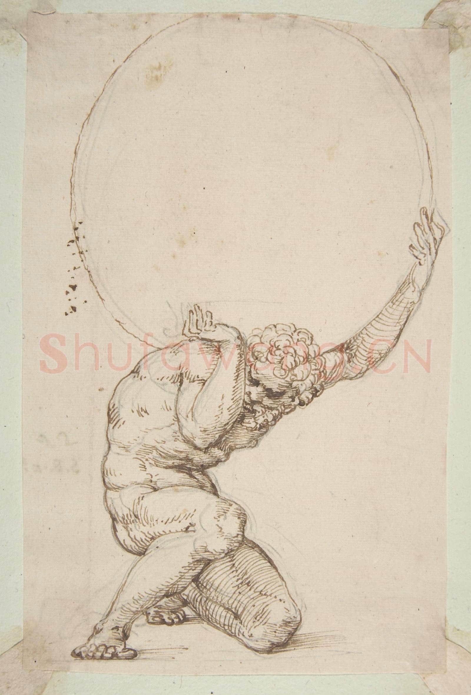 Baldassare Tommaso Peruzzi-Crouching Figure of Atlas.tif
