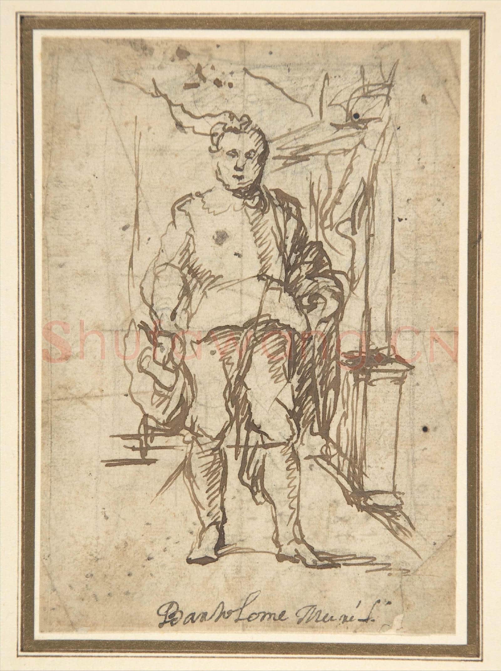 Bartolomé Estebán Murillo-Standing Male Figure Study for a Portrait.tif