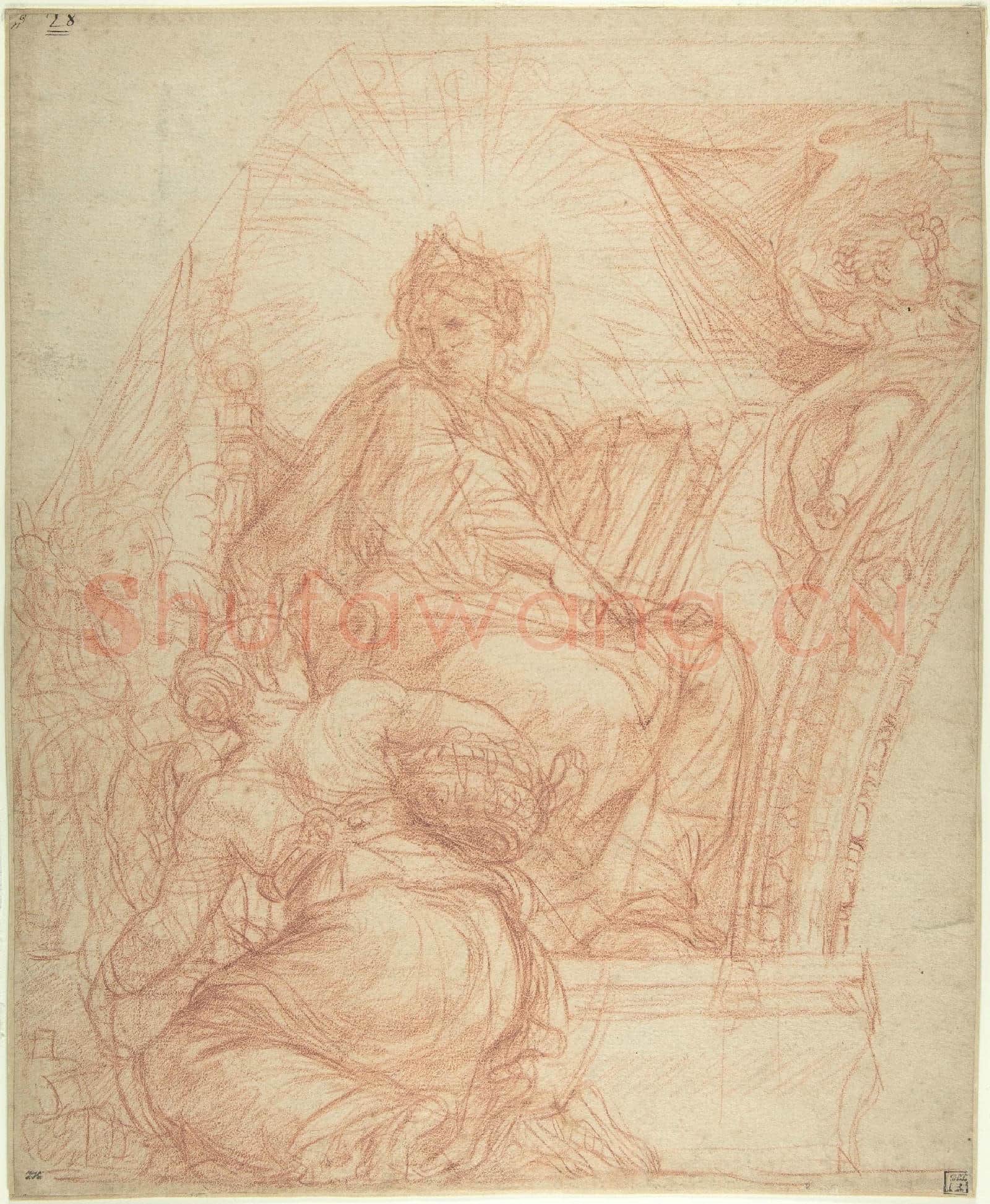 Carlo Maratti-Seated Allegorical Figure of Divine Wisdom.tif