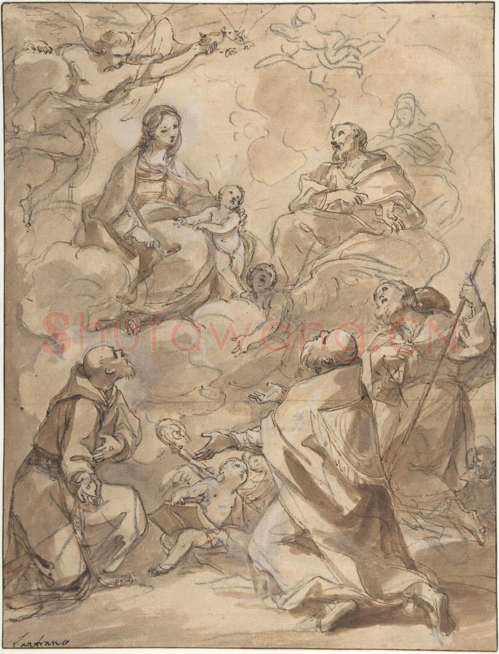 Charles Joseph Natoire-The Holy Family Appearing.tif
