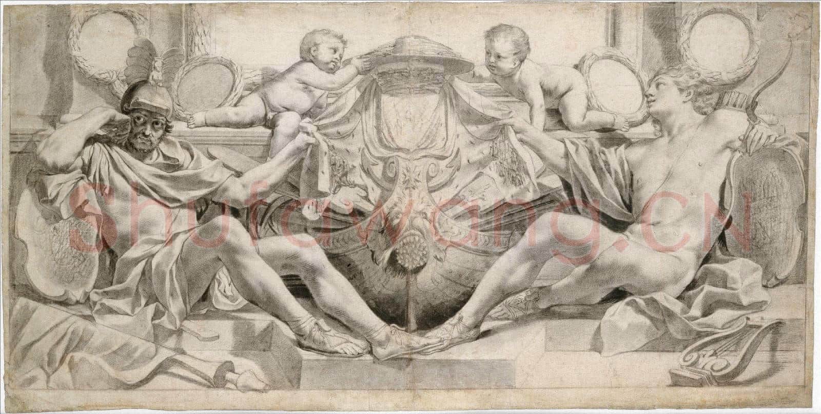 Charles Le Brun-Allegory in Honor of Cardinal Richelieu.tif