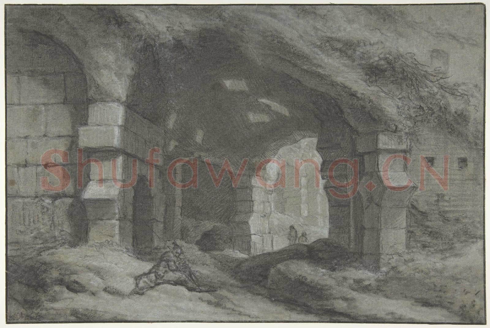 Charles Michel Ange Challe-View Within the Colosseum, Rome.tif