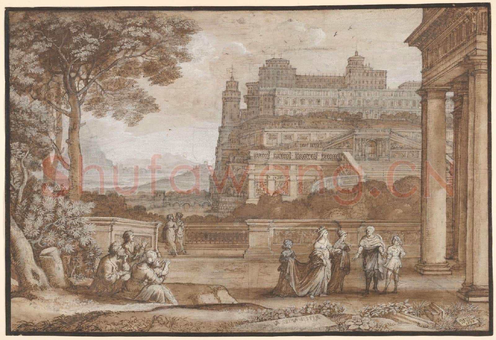 Claude Lorrain-Queen Esther Approaching the Palace of Ahasuerus.tif