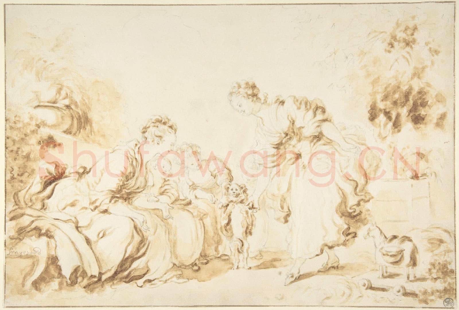 Copy after Jean Honoré Fragonard-The Education of a Dog.tif