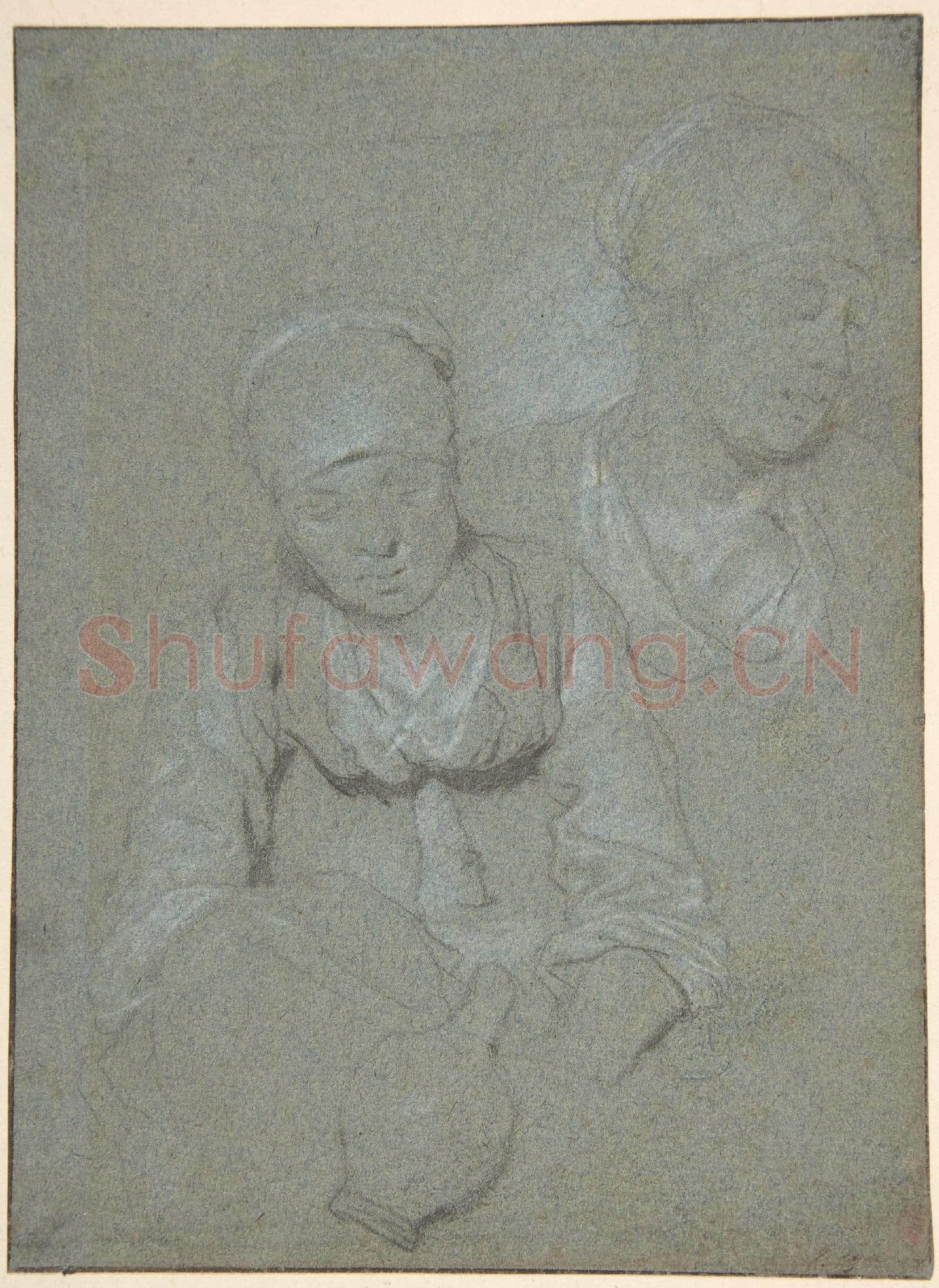 Cornelis Bega-Woman Holding a Jug and a Study of her Head Seen from the Left.tif