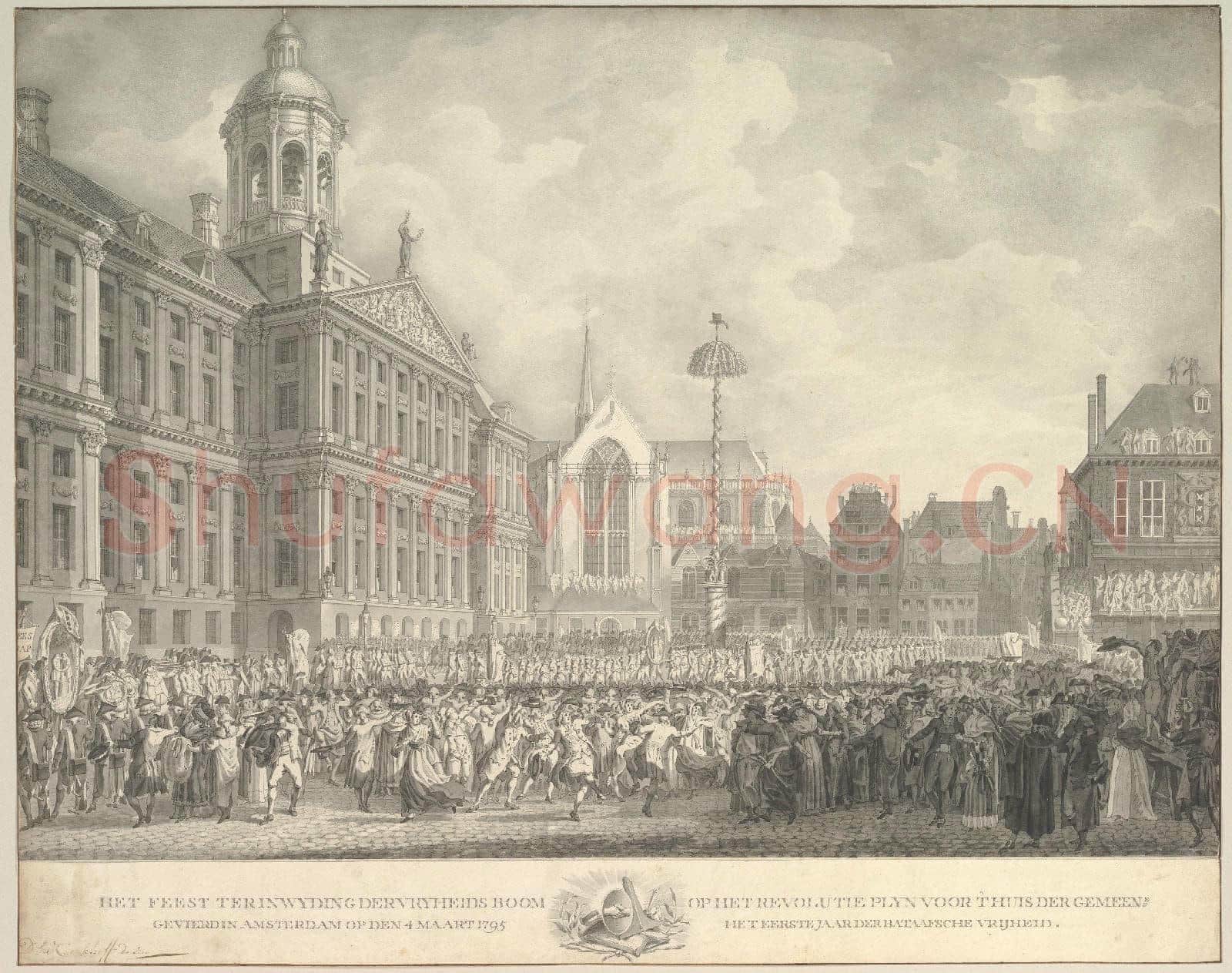 Daniël Johannes Torman Kerkhoff-Popular Celebrations in Dam Square.tif