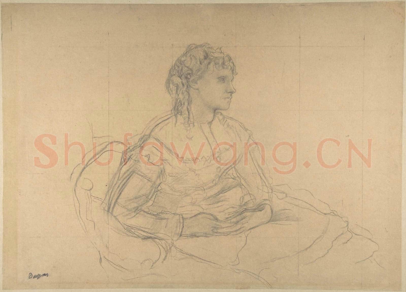 Edgar Degas-Study for Mme Théodore Gobillard(née Yves Morisot).tif