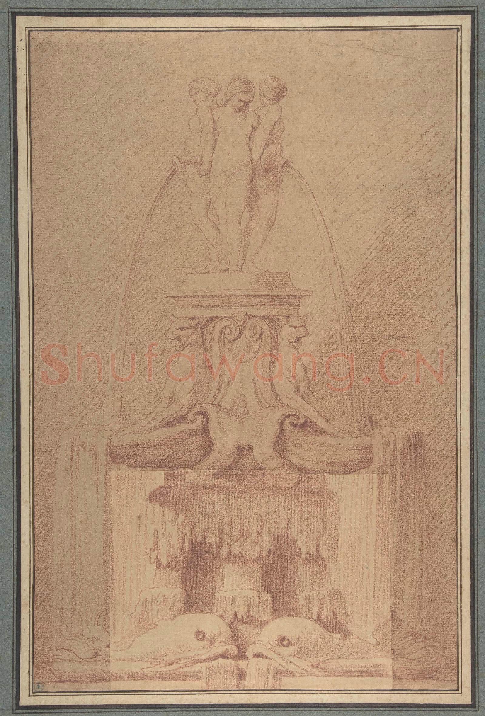 Edme Bouchardon-Fountain Surmounted by Three Nymphs.tif