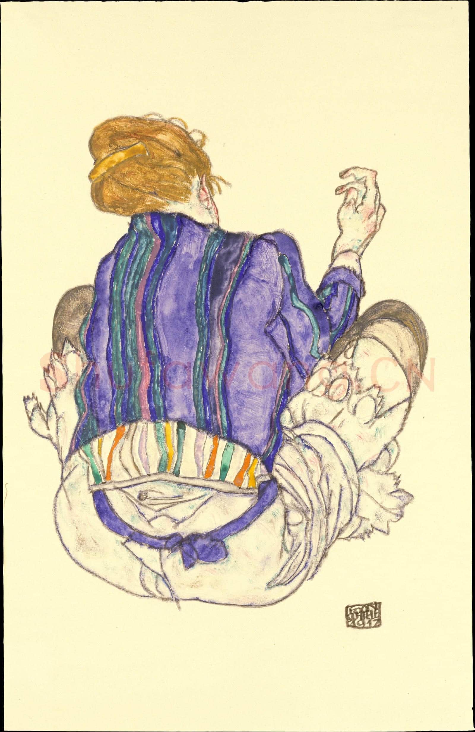 Egon Schiele-Seated Woman, Back View.tif