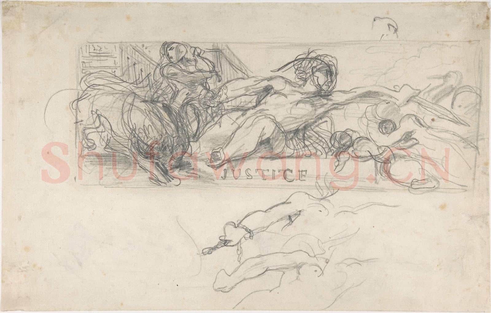Eugène Delacroix-Study for an allegorical figure of Justice in the ceiling decoration.tif