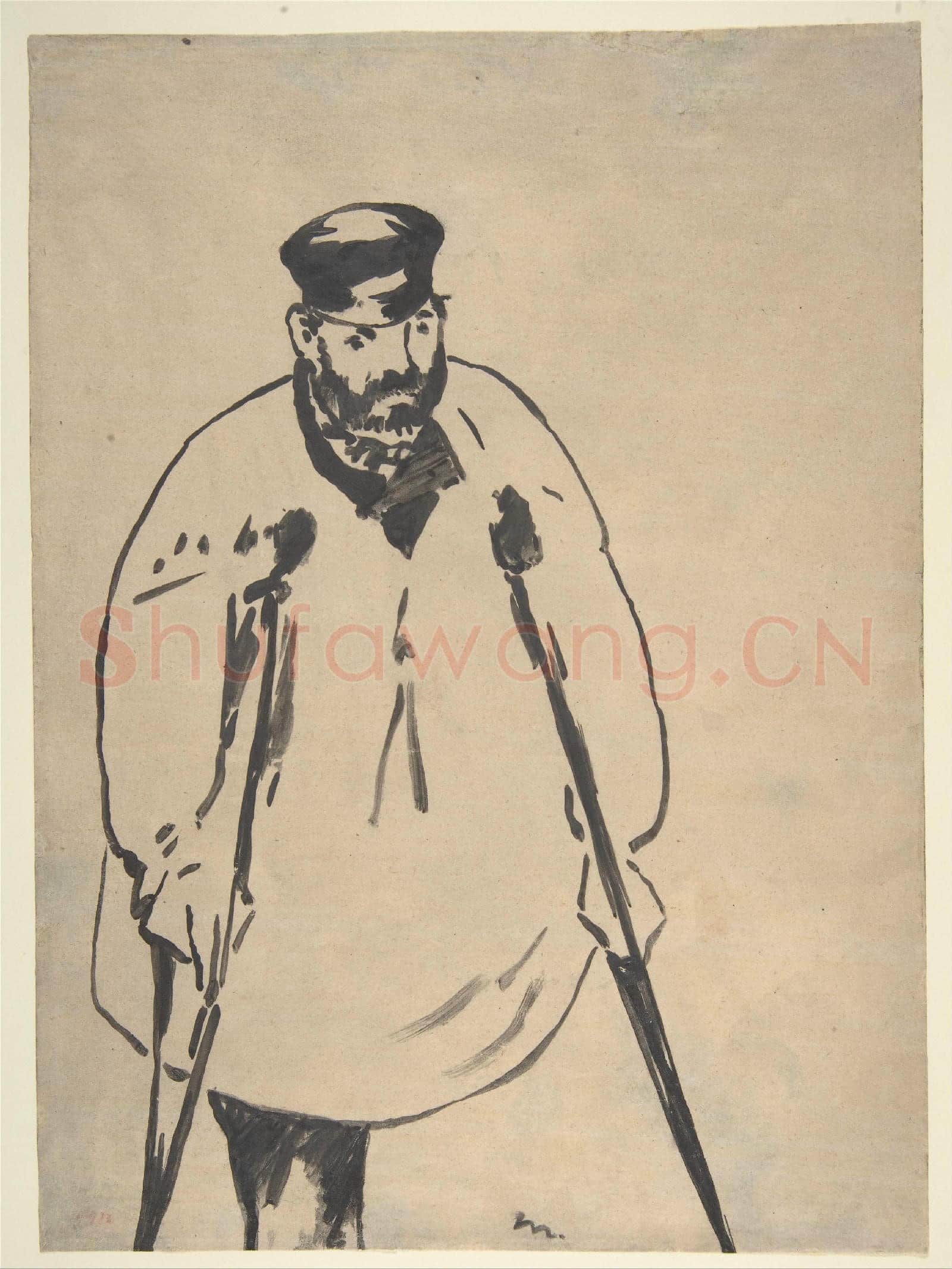 Édouard Manet-A Man on Crutches.tif