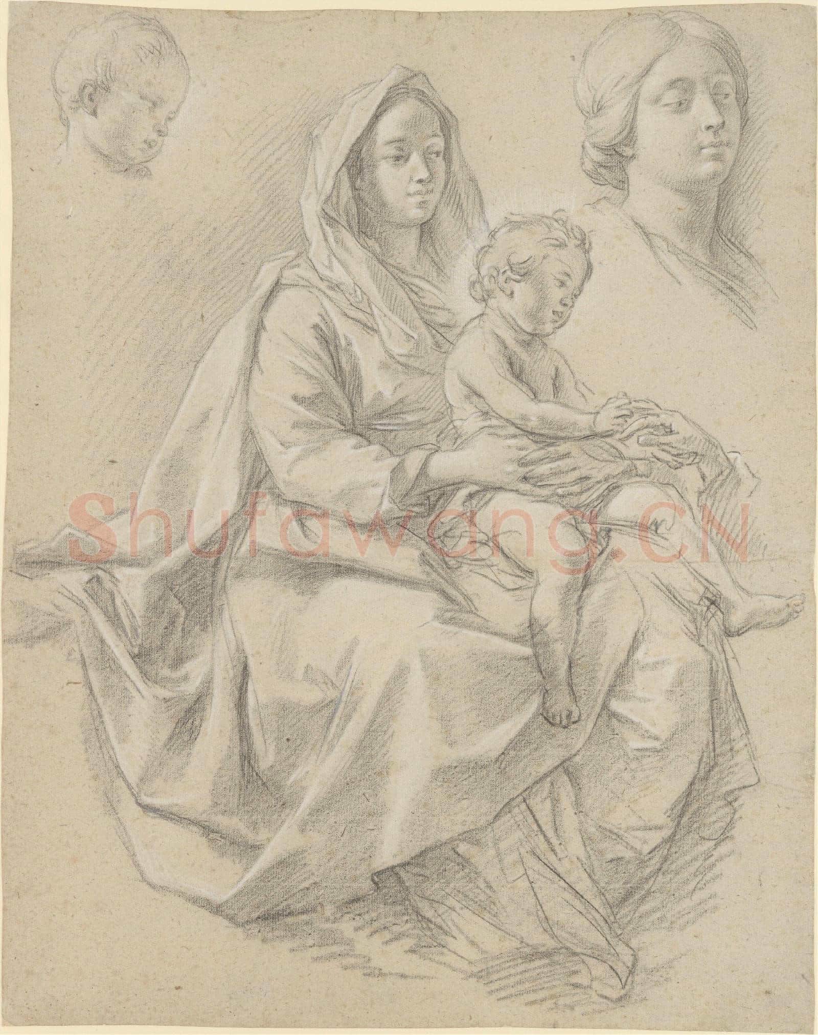 Étienne Parrocel-Seated Woman with a Child on her Lap.tif