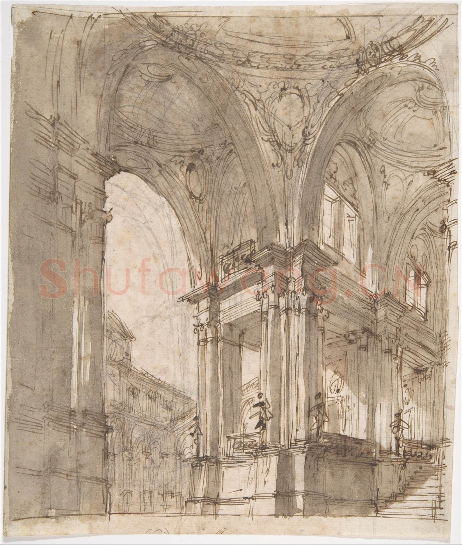 Filippo Juvarra-Architectural Study(recto)Separate Sheet.tif