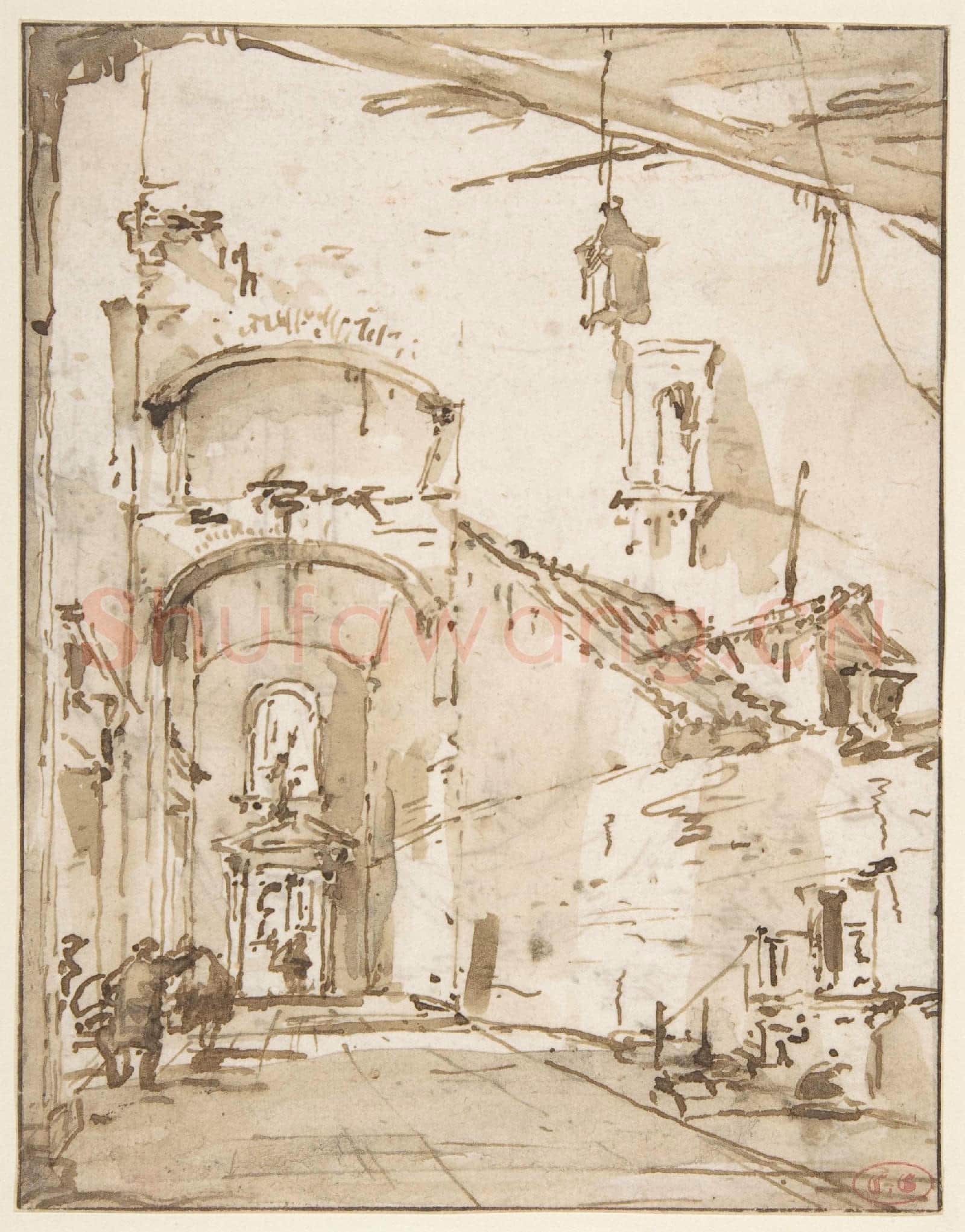 Francesco Guardi-Architectural Capriccio A Vaulted Passageway.tif