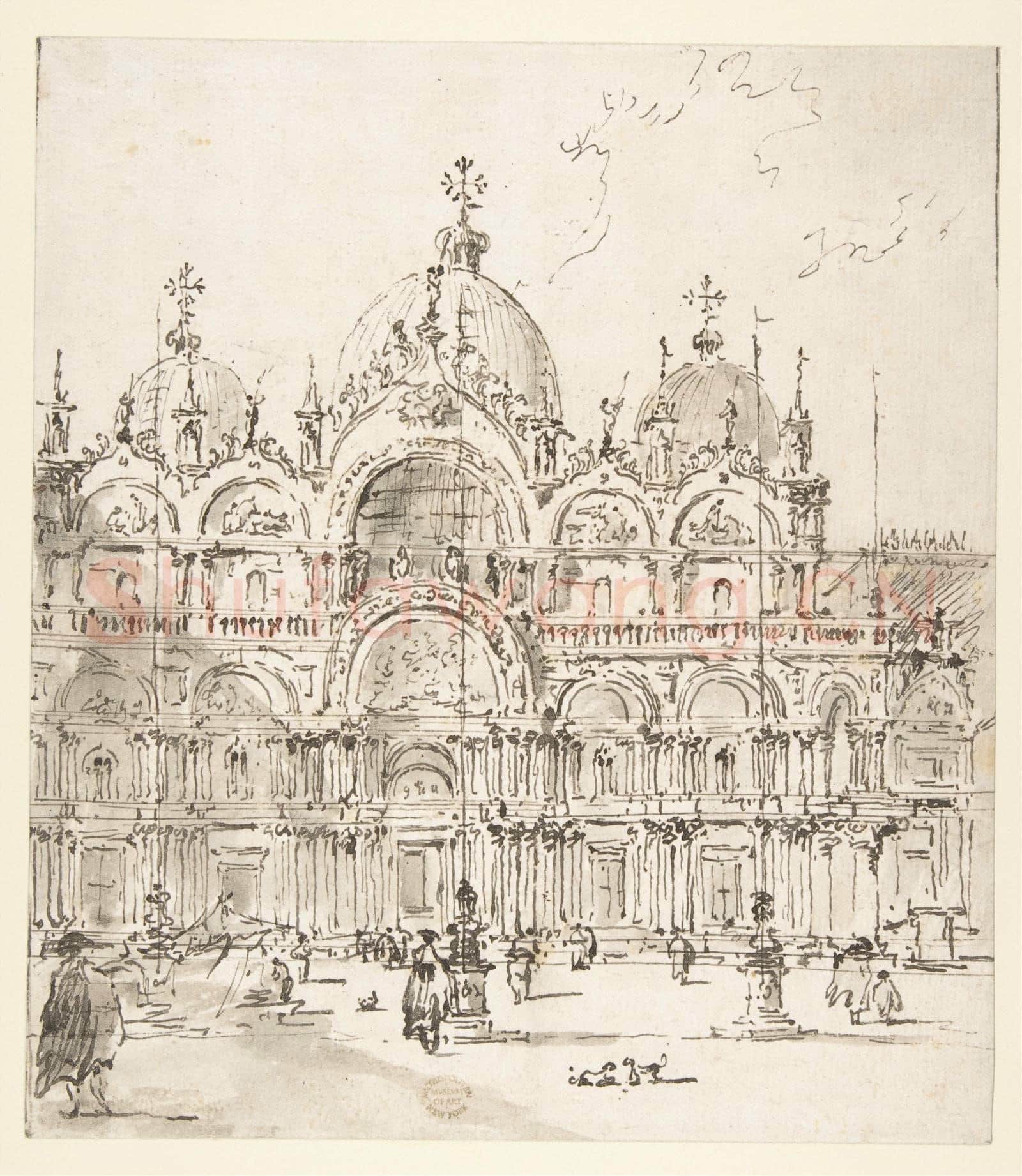 Francesco Guardi-View of Piazza with Basilica of San Marco.tif