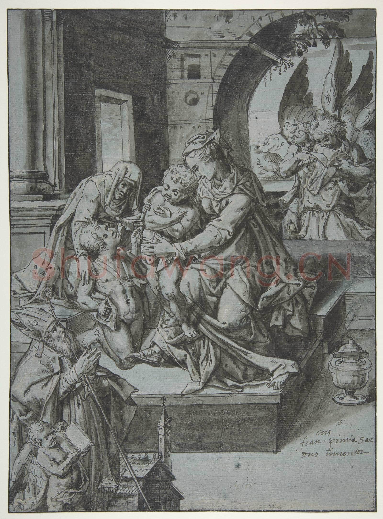Francesco Pinna-The Virgin and Child with the Infant Baptist, Saint Elizabeth.tif